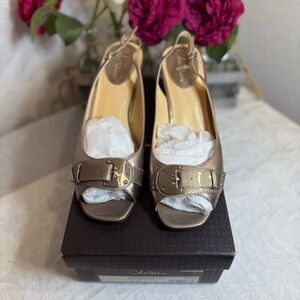 Cole Haan Women’s Air Eliana OT Sling Vintage Silver. Size‎ 9.5